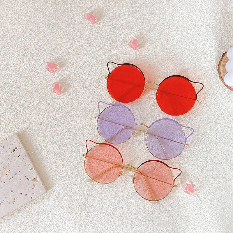 Modische Cat-Eye Sonnenbrille mit Verspiegelten Gläsern Karnz