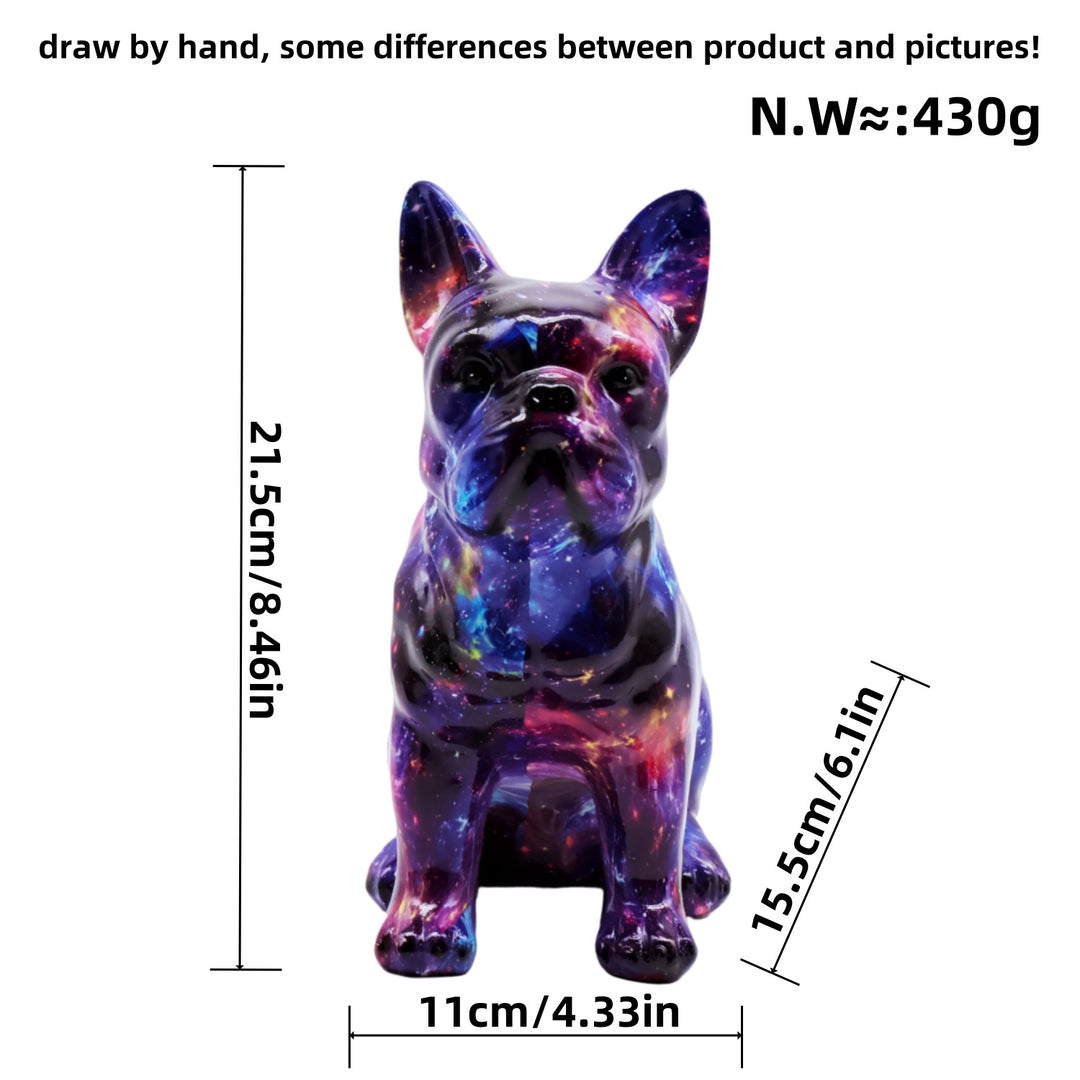 Künstlerisch gestaltete Bulldoggenfigur Karnz