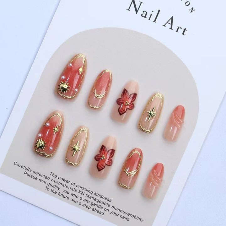 Blumenakzent Press-On Nagelkunstset