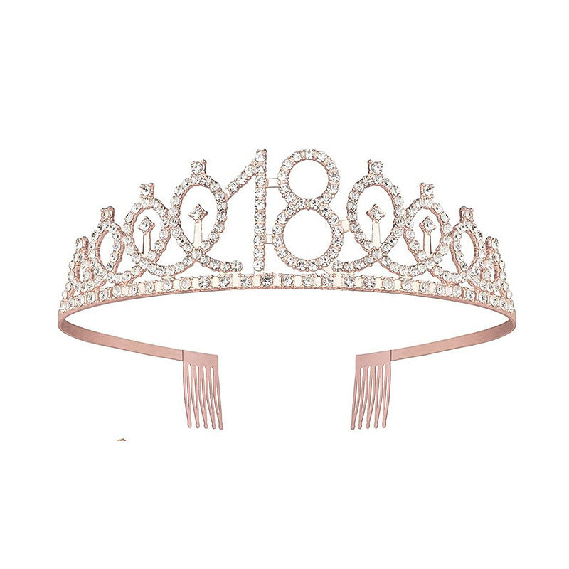 Damen Kristallverzierte Tiara mit elegantem Design Karnz