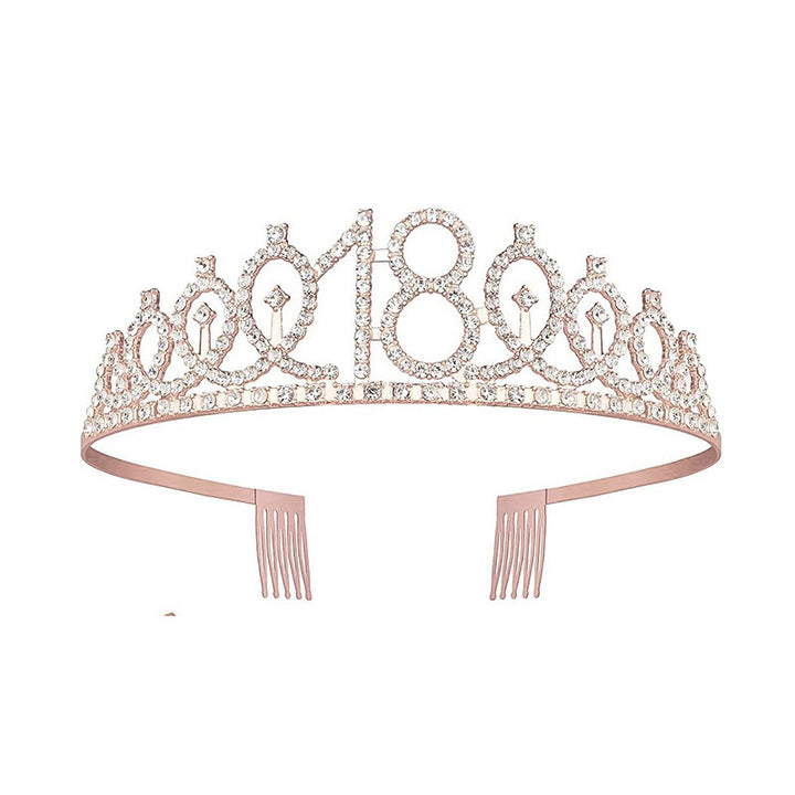Damen Kristallverzierte Tiara mit elegantem Design Karnz