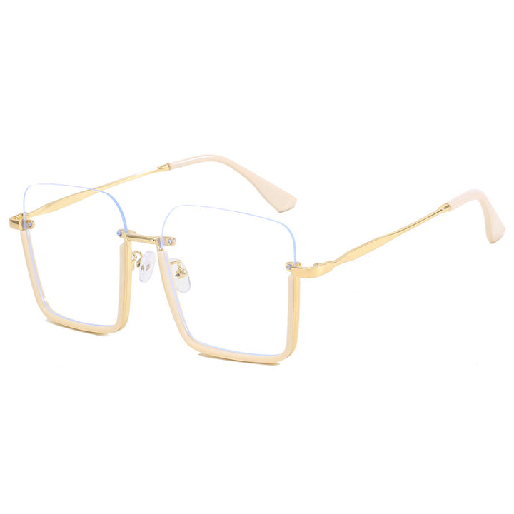 Damen oversized Sonnenbrille mit elegantem Geometrie-Rahmen Karnz