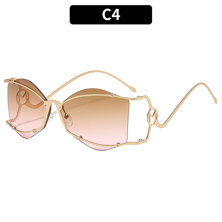 Moderne geometrische Schild Sonnenbrille
