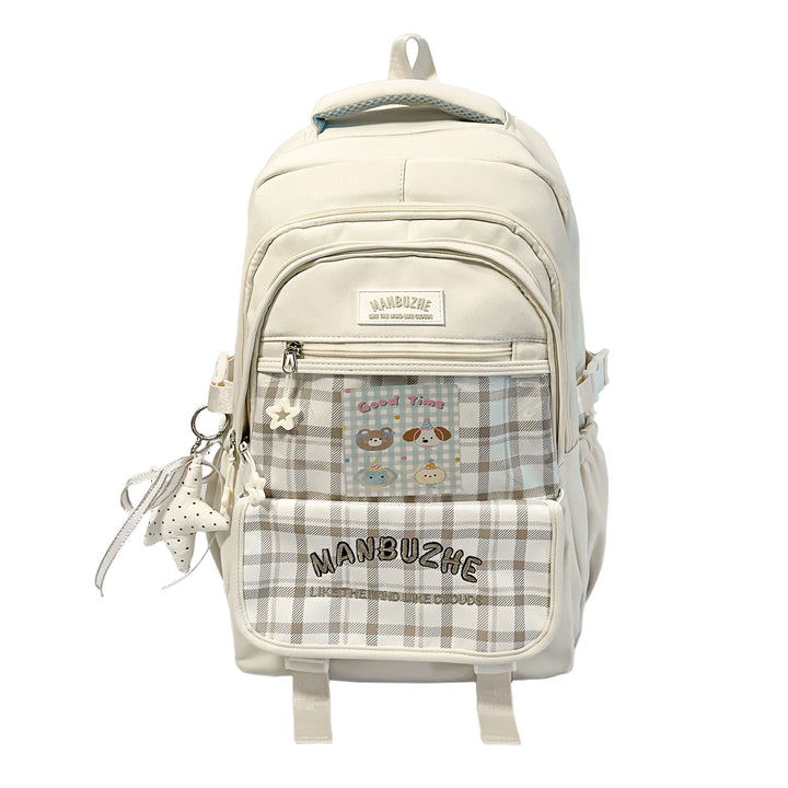 Trendiger geräumiger Rucksack mit transparenter Tasche Karnz