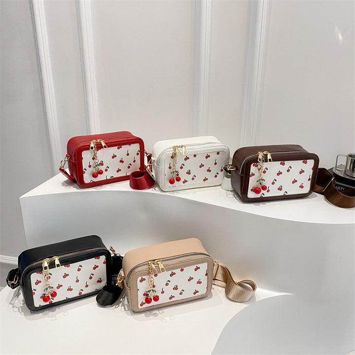 Fun Kirschenmotiv Umhängetasche Karnz