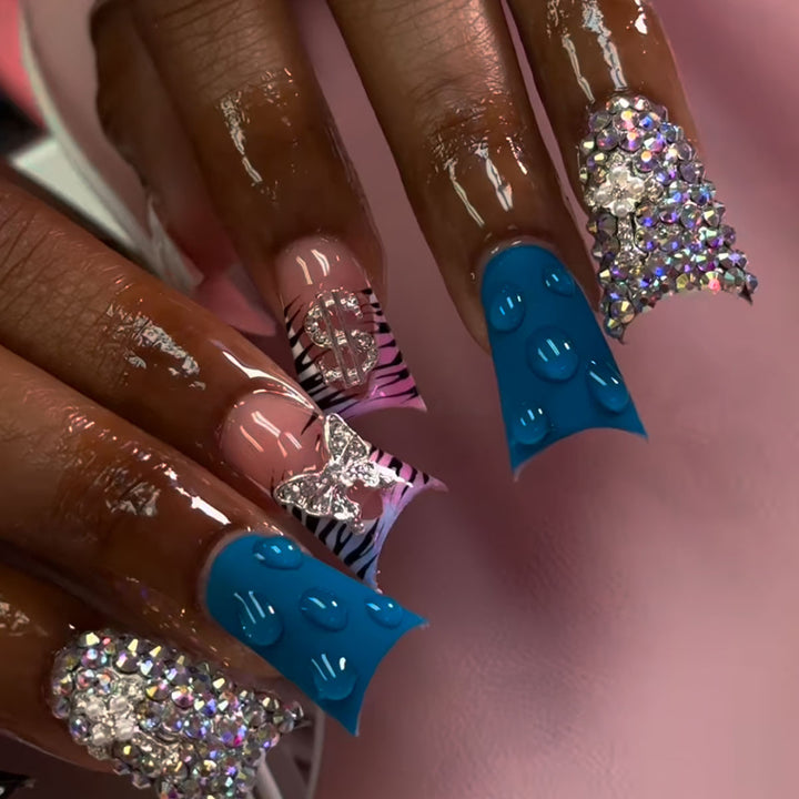 Glamorous 3D Press-On Nagelset Karnz