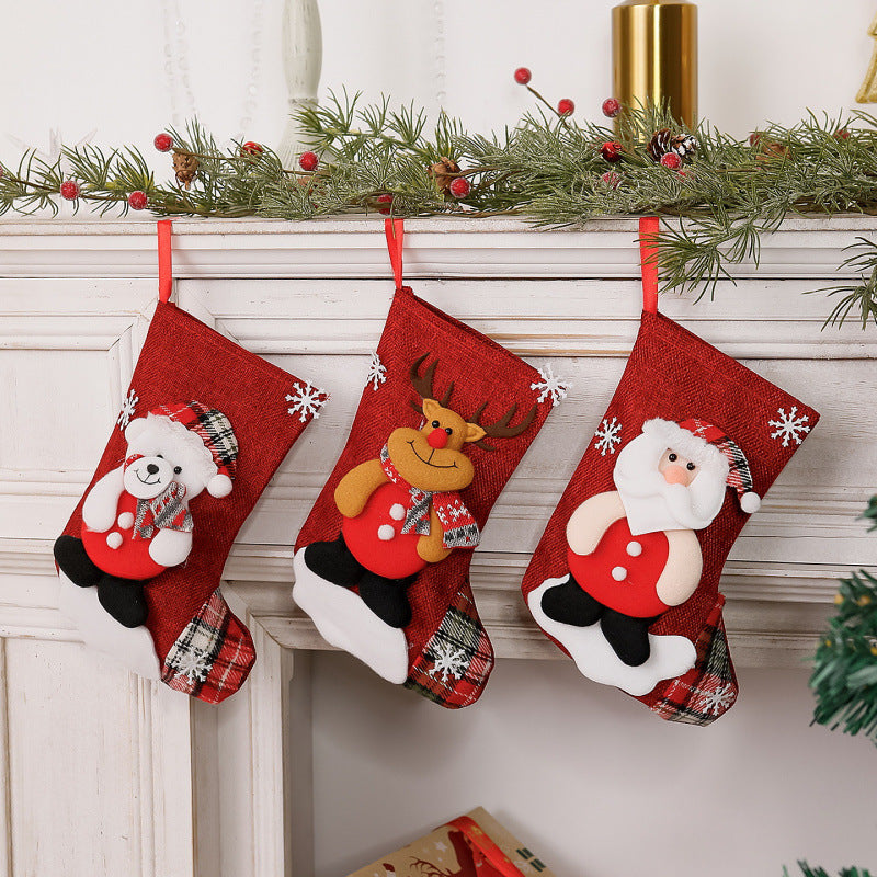 Weihnachtsstrumpf mit Rentierdesign Karnz