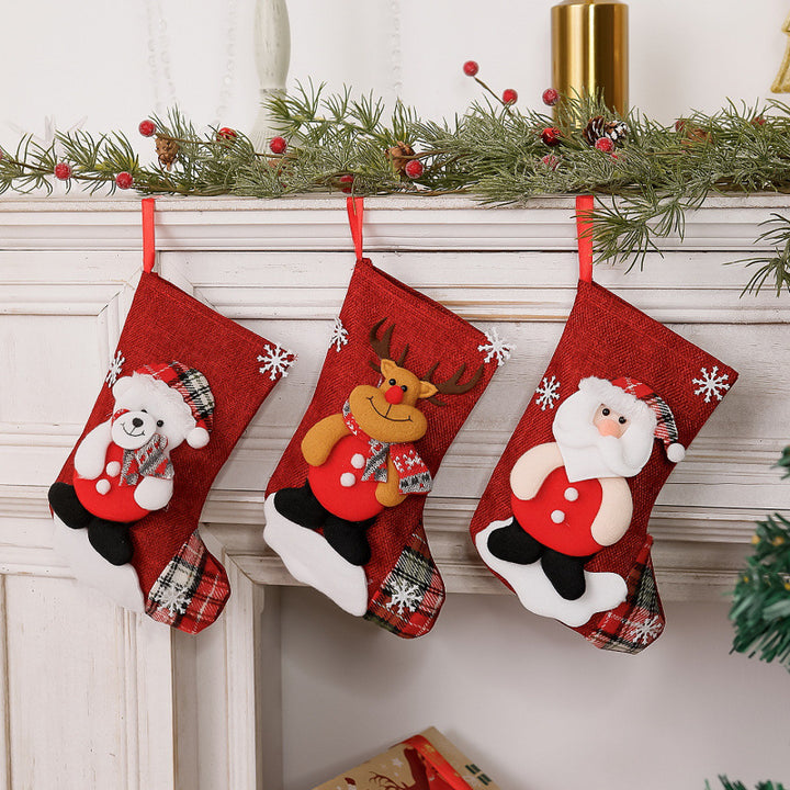 Weihnachtsstrumpf mit Rentierdesign Karnz