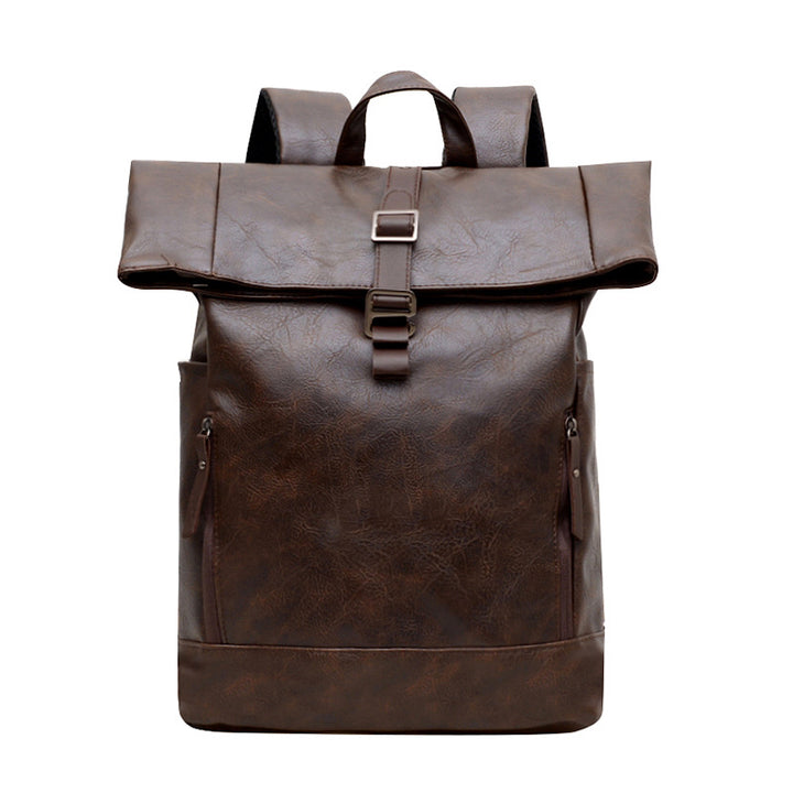 Vintage Leder Rolltop Rucksack Karnz