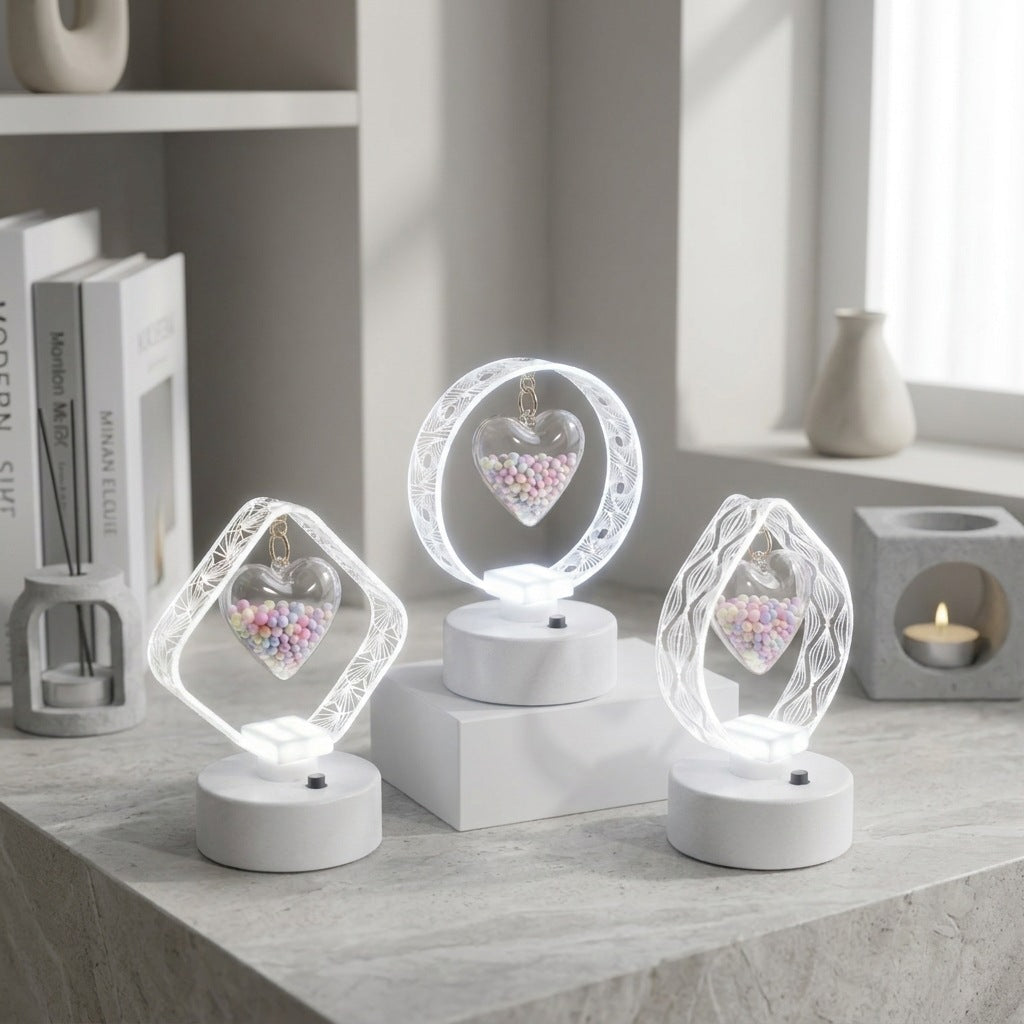 Herzförmige LED Tischlampe