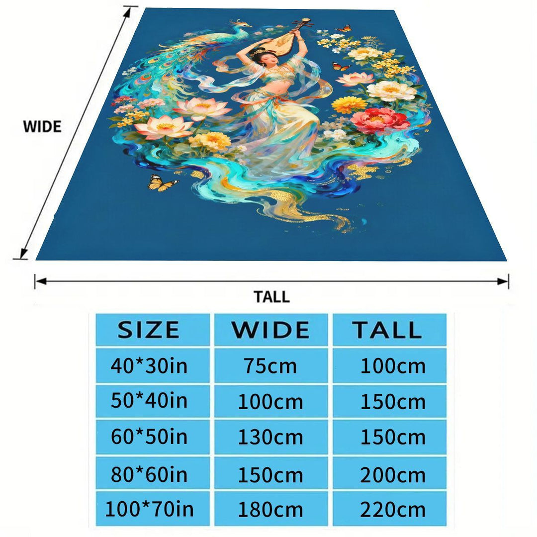 Künstlerisches kulturelles Print-Fleece-Wurfdecke