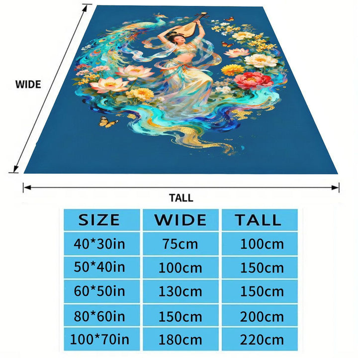 Künstlerisches kulturelles Print-Fleece-Wurfdecke