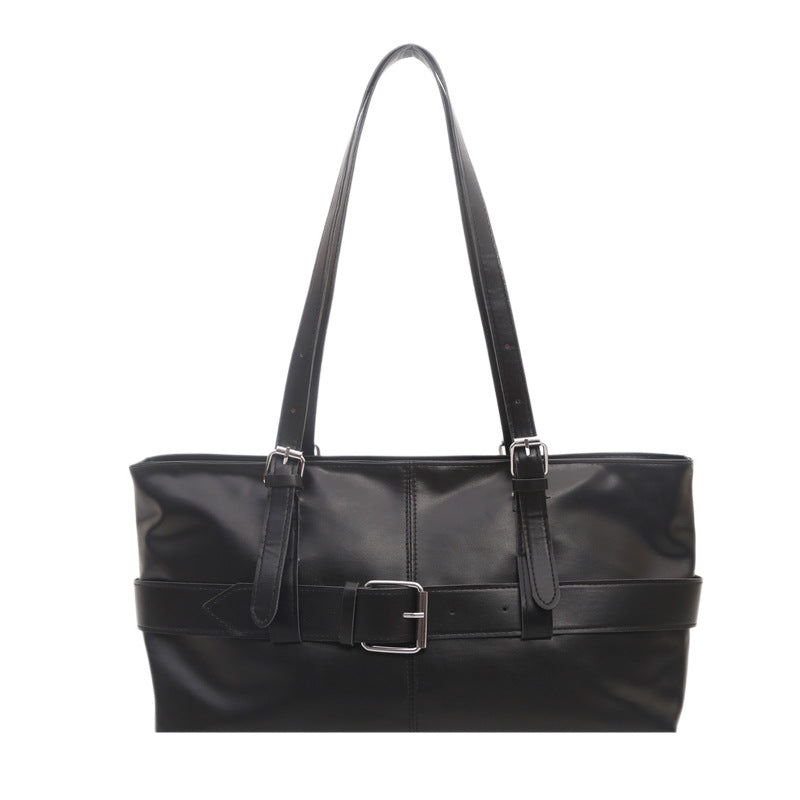 Schlanker strukturierter Leder-Tote