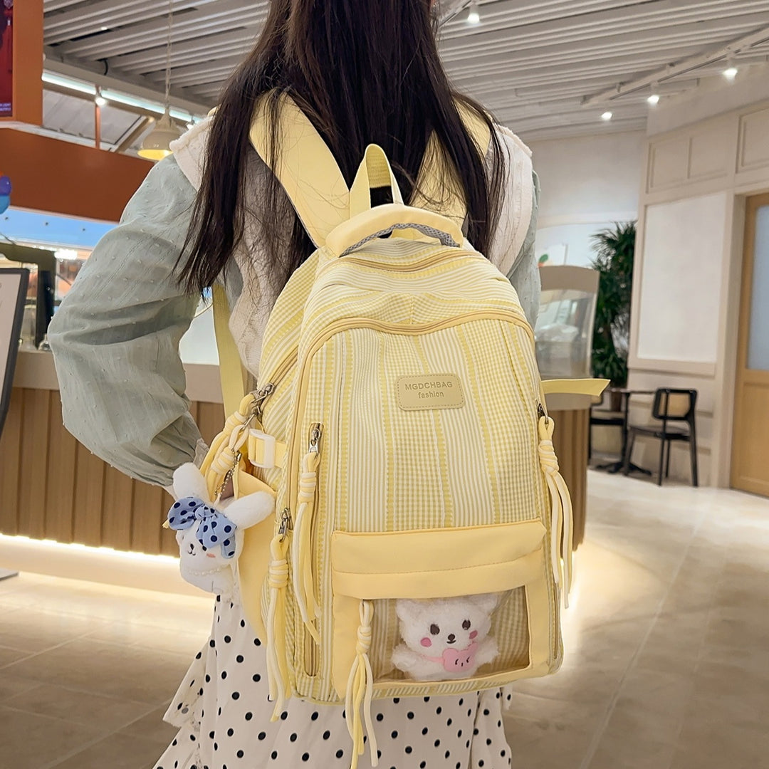 Multifunktionaler strukturierter Rucksack mit Seitentaschen Karnz