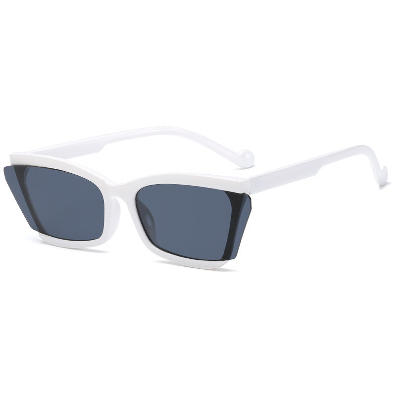 Damen modische Sonnenbrille mit einzigartigem rechteckigem Design und UV-Schutz Karnz