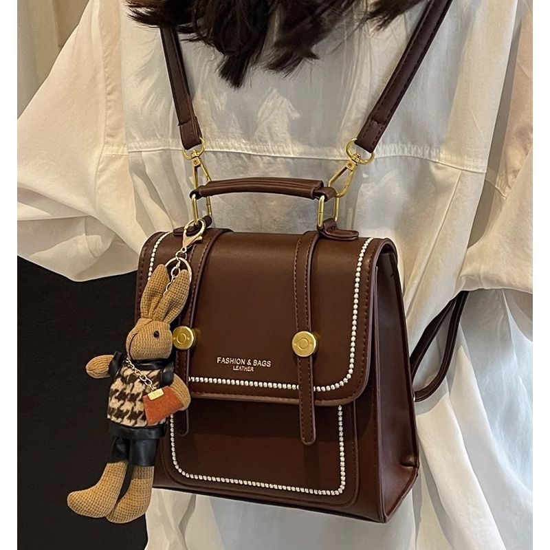 Vintage-inspirierte strukturierte Satchel-Tasche Karnz