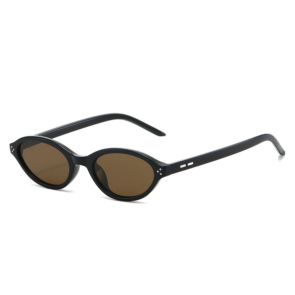 Retro-inspirierte ovale Rahmen-Sonnenbrille Karnz 1787812534