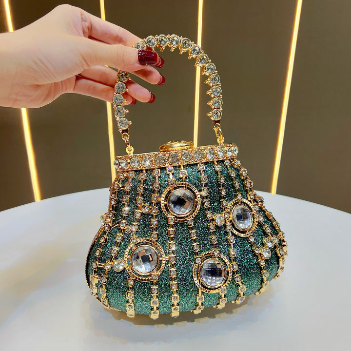 Vintage-inspirierte Strass Abendhandtasche
