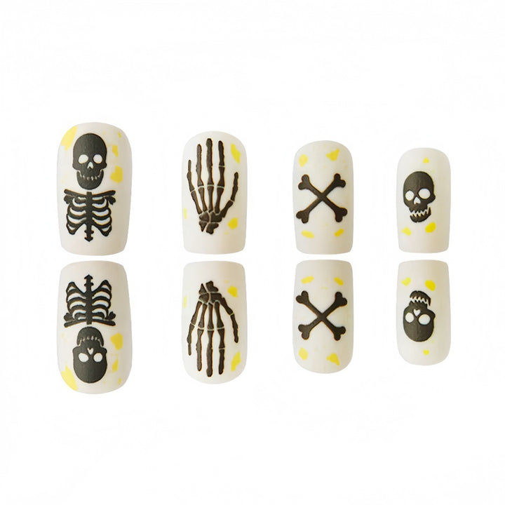 Kreatives Skelett-Nagelkunstdesign Karnz