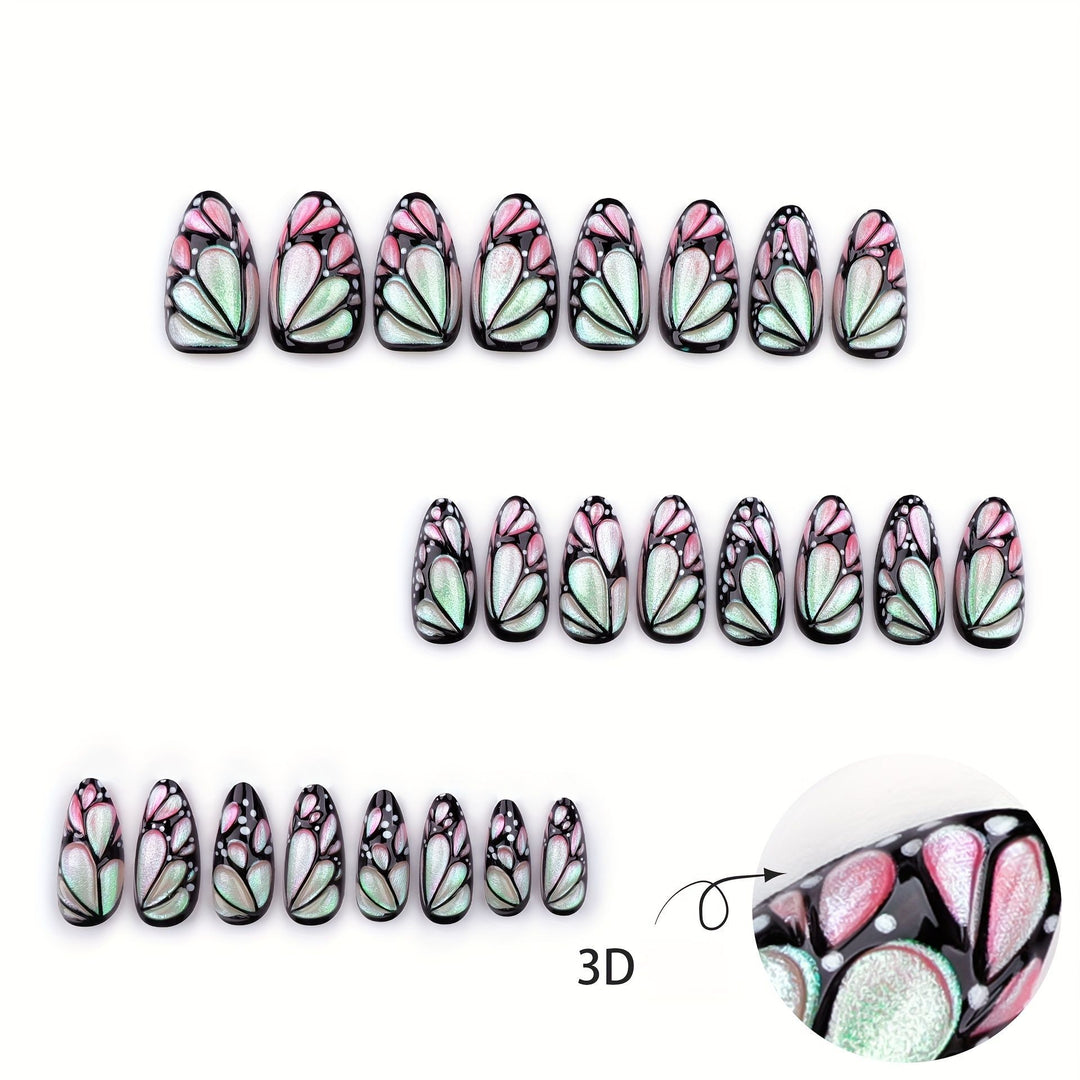 Künstlerische Schmetterling Nagelkunst Karnz