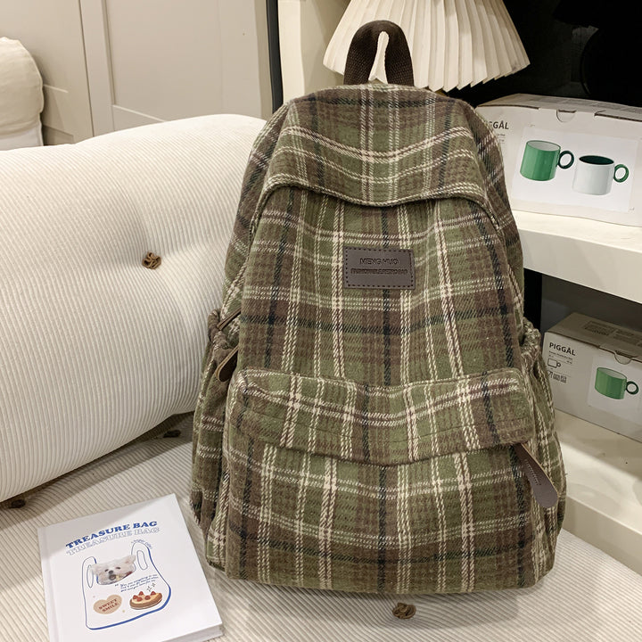 Gemütlicher Karomuster Rucksack Karnz