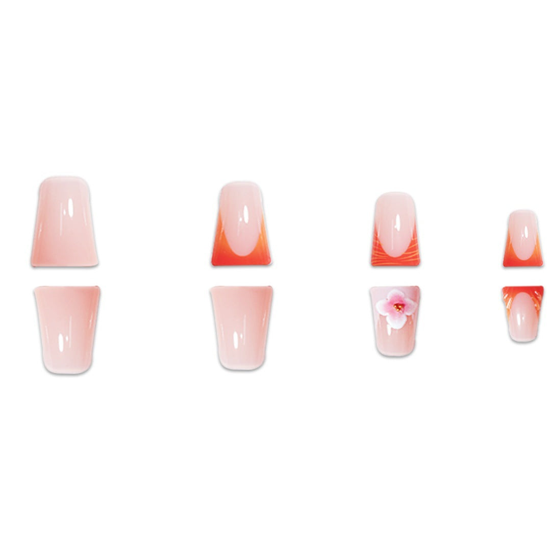 Floral Accent Press-On Nail Set Karnz