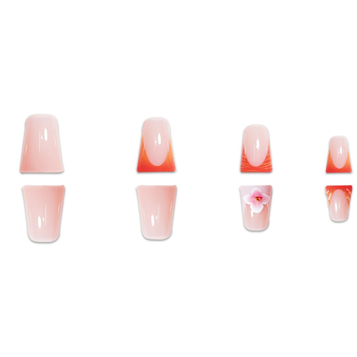 Floral Accent Press-On Nail Set Karnz