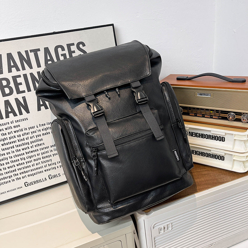 Vintage Stil Leder Rucksack Karnz