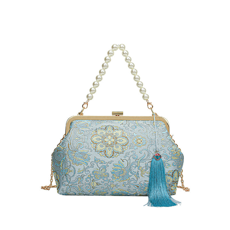 Vintage Seiden Abendhandtasche