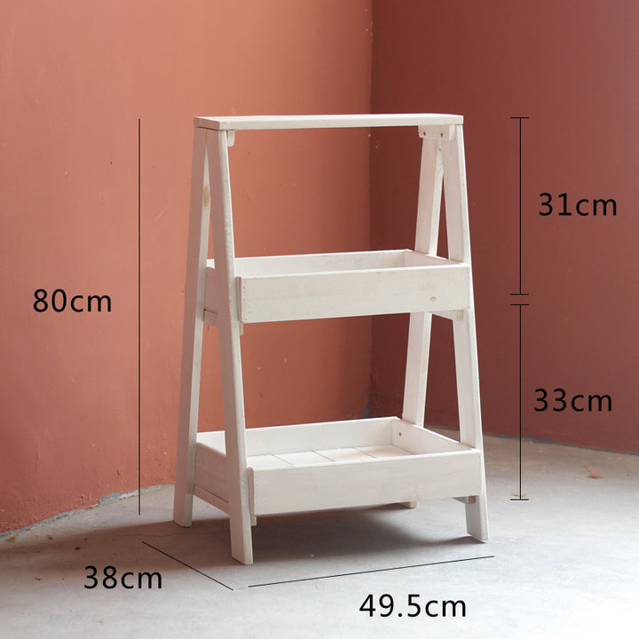 Multifunktionale Holzstehleiter Karnz