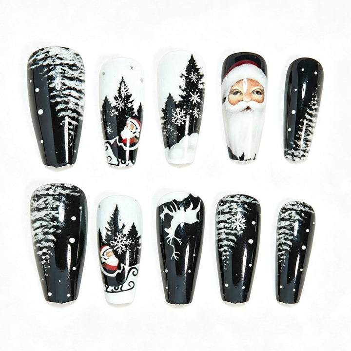 Saisonale Themen Lange Press-On Nageldesign Karnz
