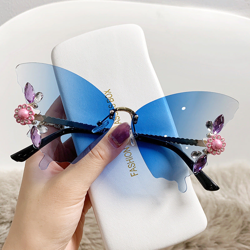 Damen kreative Schmetterling-Sonnenbrille Karnz