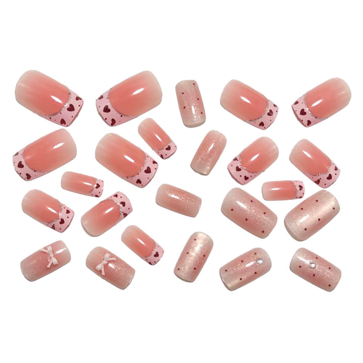 Kunstnagelset mit Elegantem Schleifen-Design Karnz