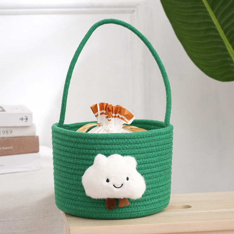 Aufbewahrungskorb mit verspieltem Wolkenmotiv