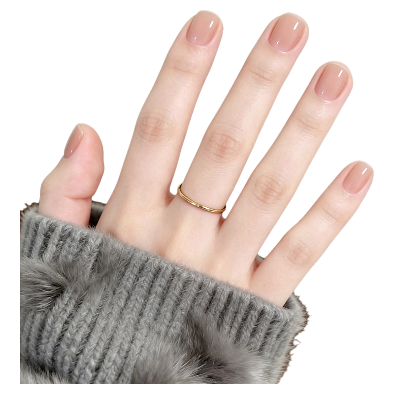Glänzendes Natürliches Press-On Nail Set