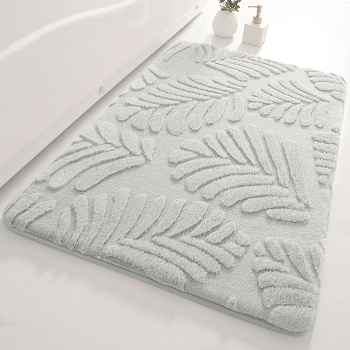 Plüsch-Blattmuster-Badematte