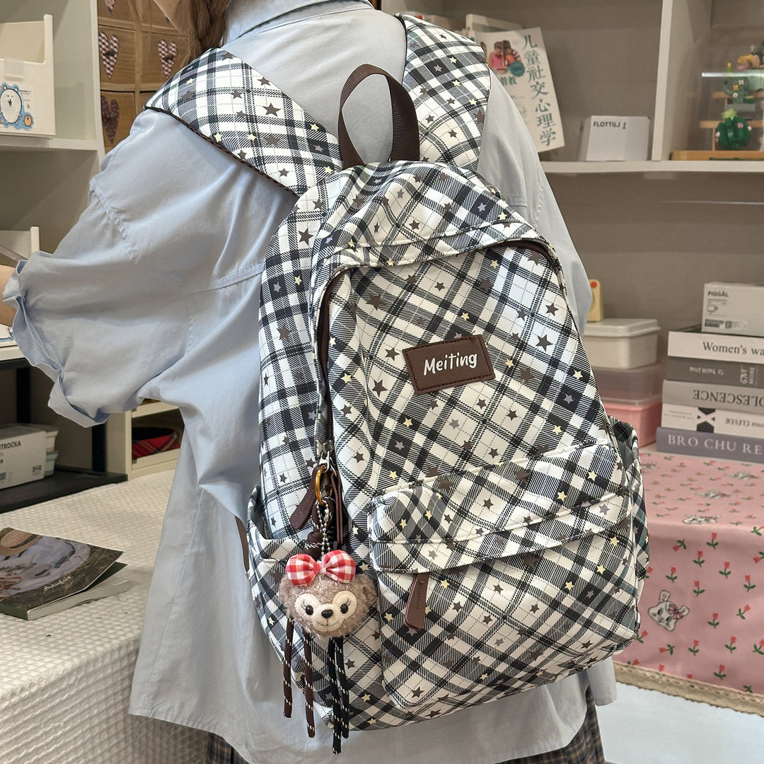 Karo-Muster Freizeit-Rucksack Karnz