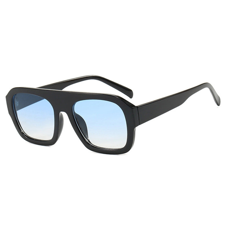 Damen modische Sonnenbrille mit robustem Rahmen und breiten Gläsern Karnz