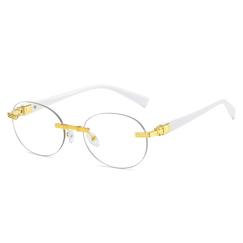 Damen modische Sonnenbrille mit transparentem Rahmen und flexibler Nasenauflage Karnz