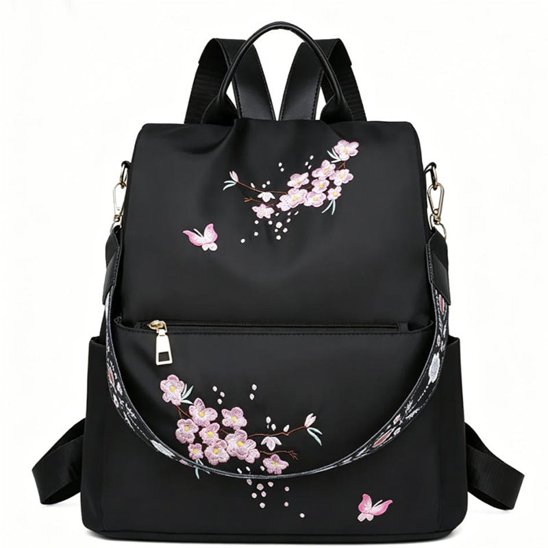 Damen bestickter Blumen Rucksack Karnz