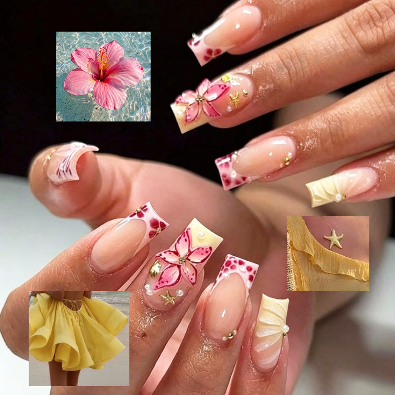 Blumen Design Press-On Nagel Tipps Karnz