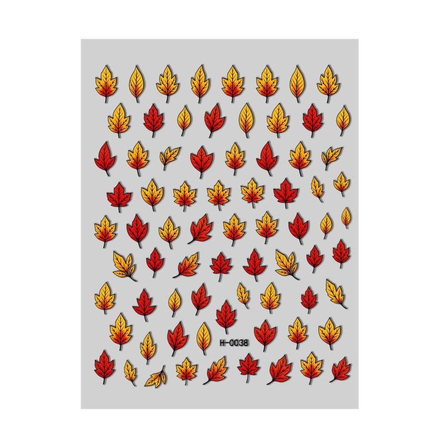 Herbstblatt Nagelkunst Transfer Decals