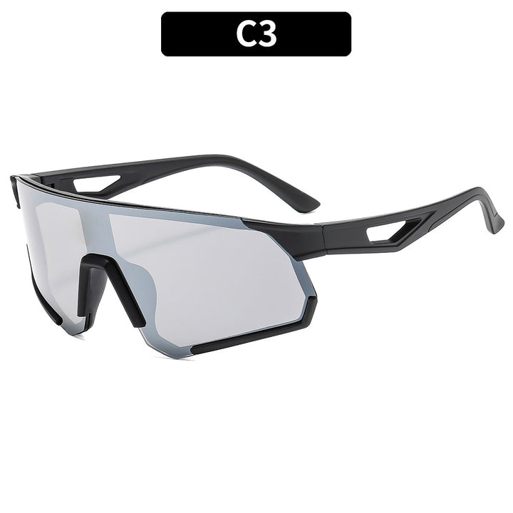 Futuristische Wraparound-Schild-Sonnenbrille