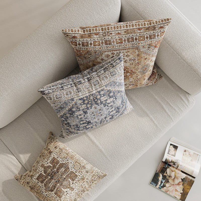 Decorative Medallion Jacquard Throw Pillow Cover