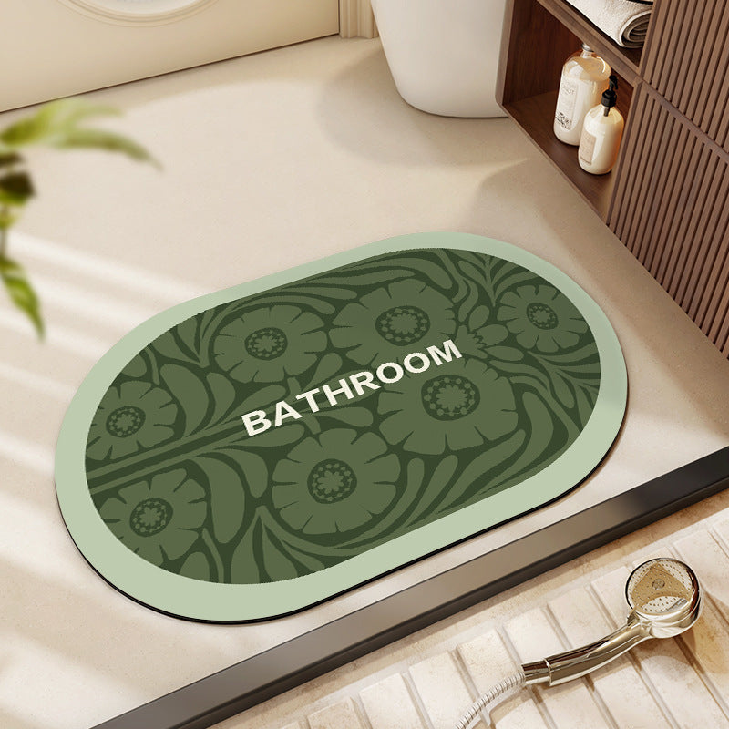 Dekorativer Floral Badezimmermatte Karnz
