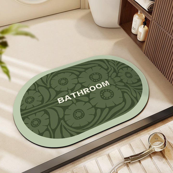 Dekorativer Floral Badezimmermatte Karnz