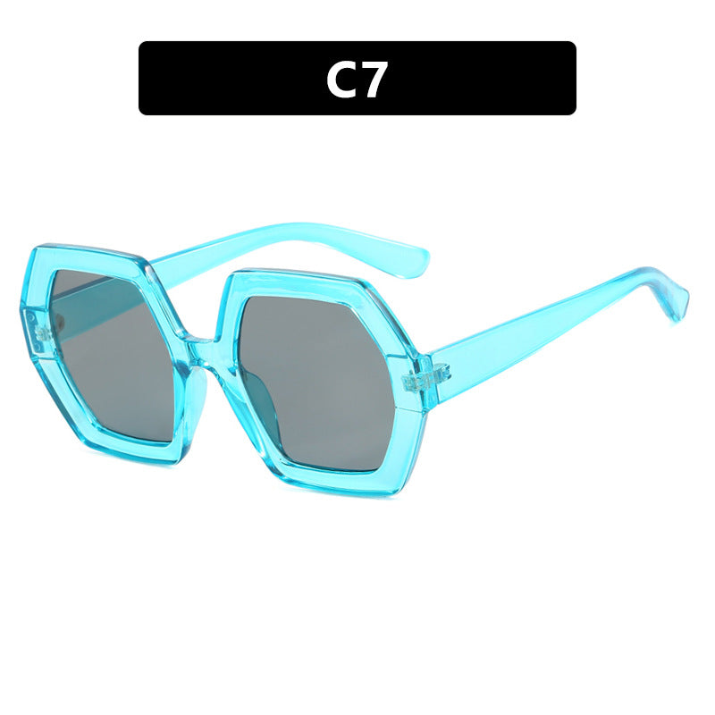 Damen innovative hexagonale Sonnenbrille Karnz