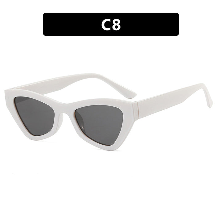 Damen modische Cat-Eye Sonnenbrille mit transparentem Rahmen Karnz