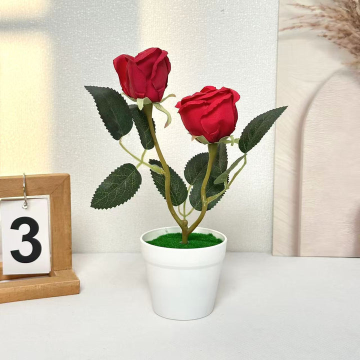 Realistische blühende Rosenarrangement