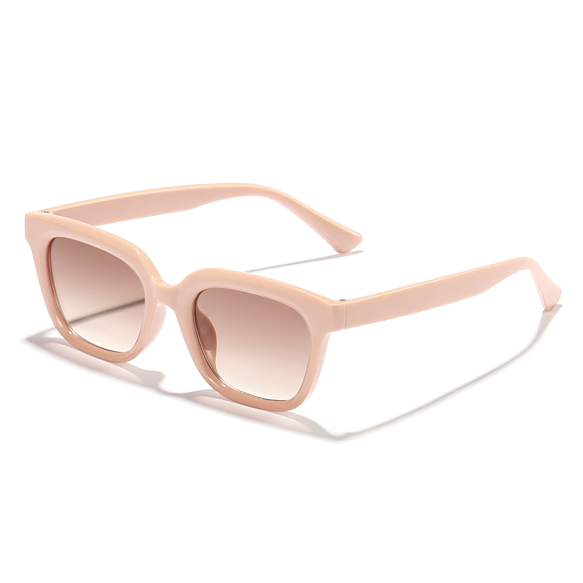 Damen Moderne quadratische Sonnenbrille mit stilvollem Transparenzrahmen Karnz